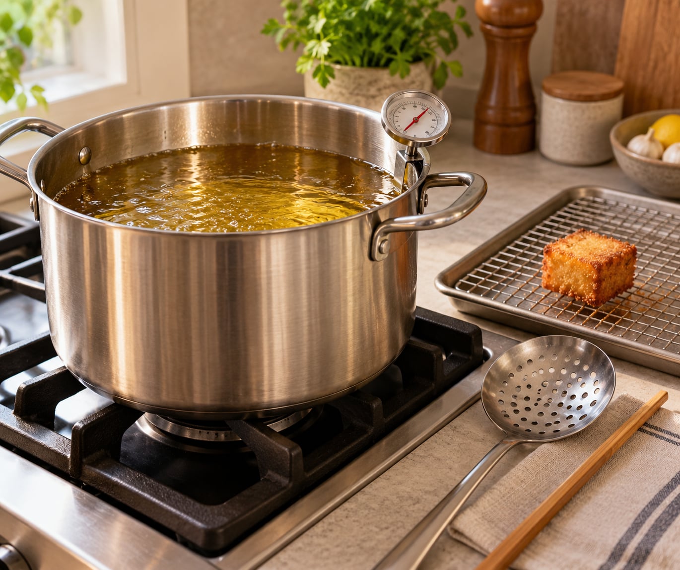 how to tell when oil is hot enough for frying