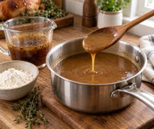 how to make pan gravy from drippings