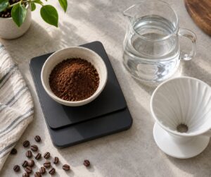 how to measure a coffee to water ratio