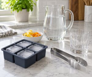 how to make large format ice cubes for drinks