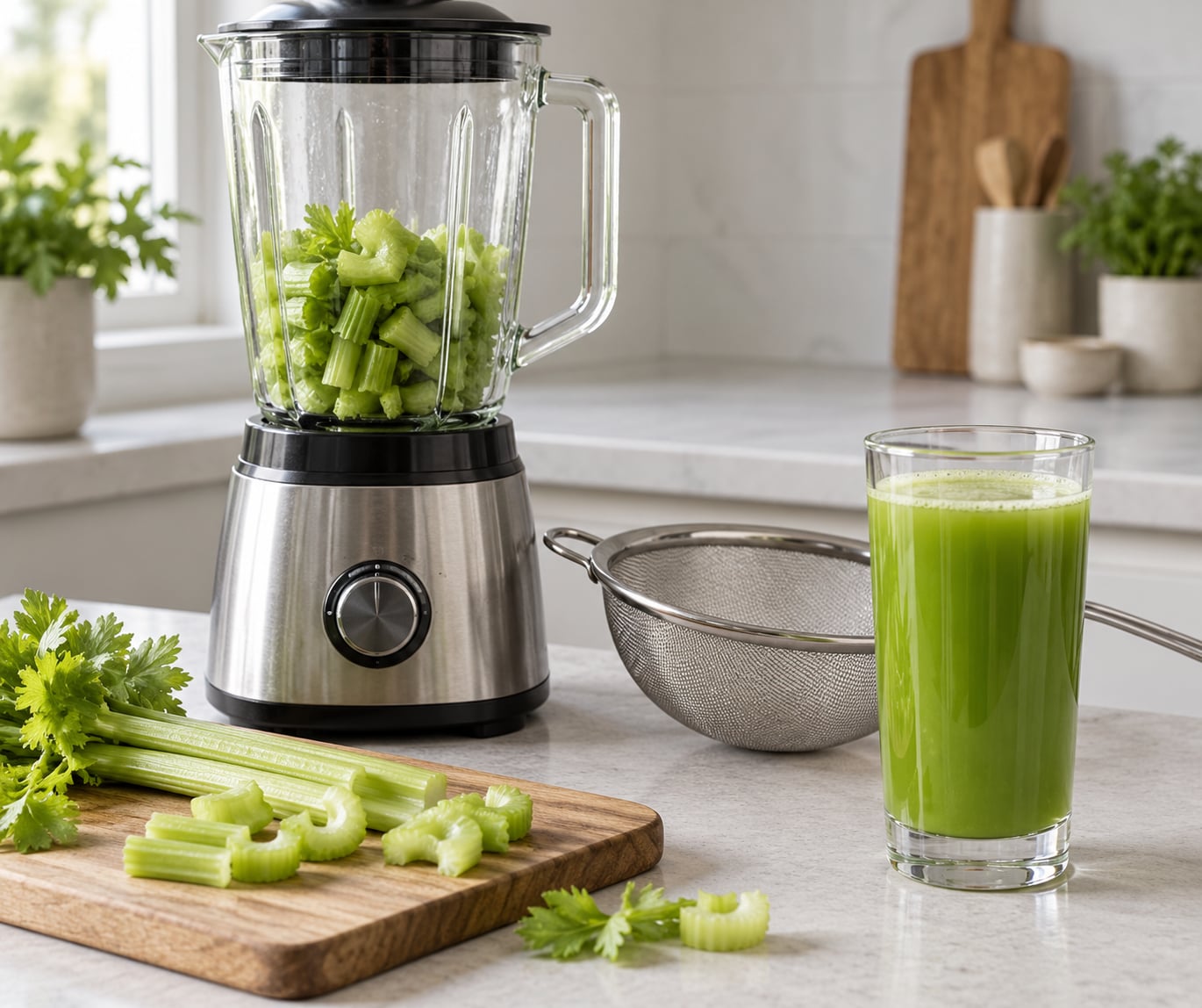 how to make celery juice without a juicer