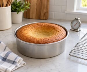 why cakes sink in the middle