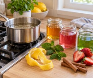 how to make simple syrup and flavor it