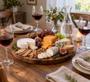 how to host a wine and cheese night at home