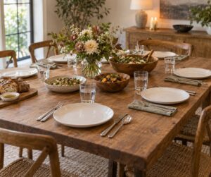 how to set a table for a casual dinner party