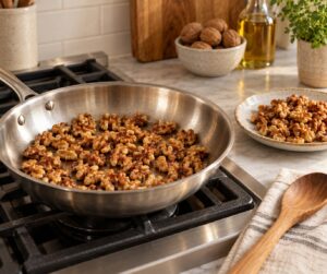 how to toast walnuts in a skillet