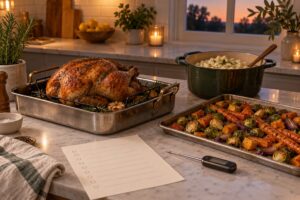 how to time a holiday dinner so everything is hot