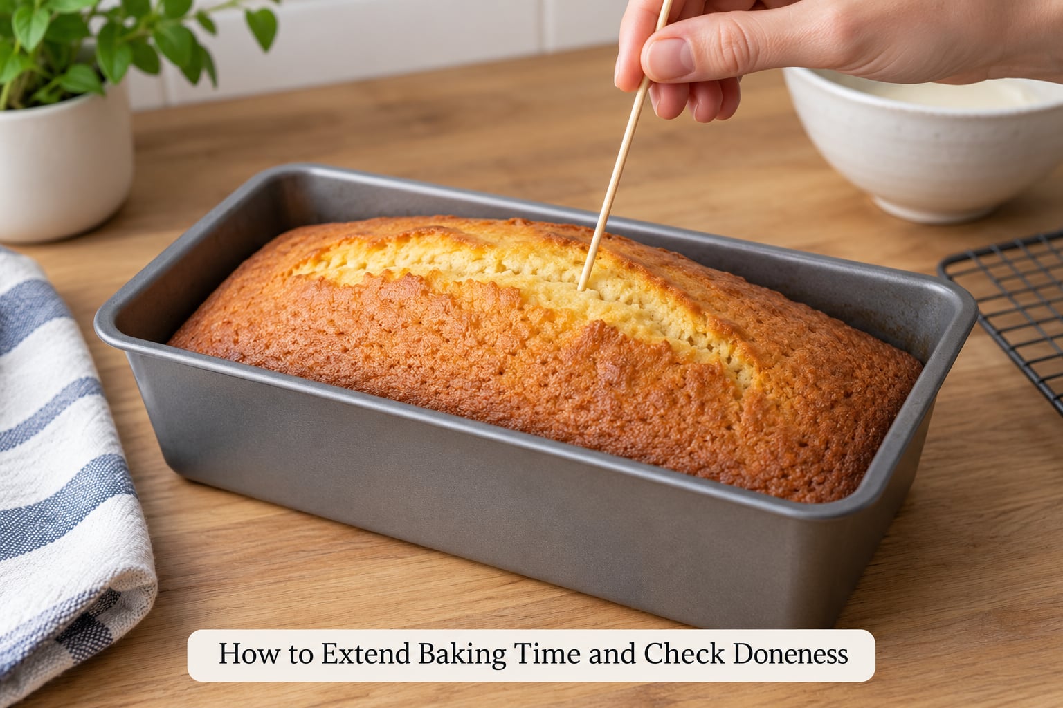 How to Extend Baking Time and Check Doneness