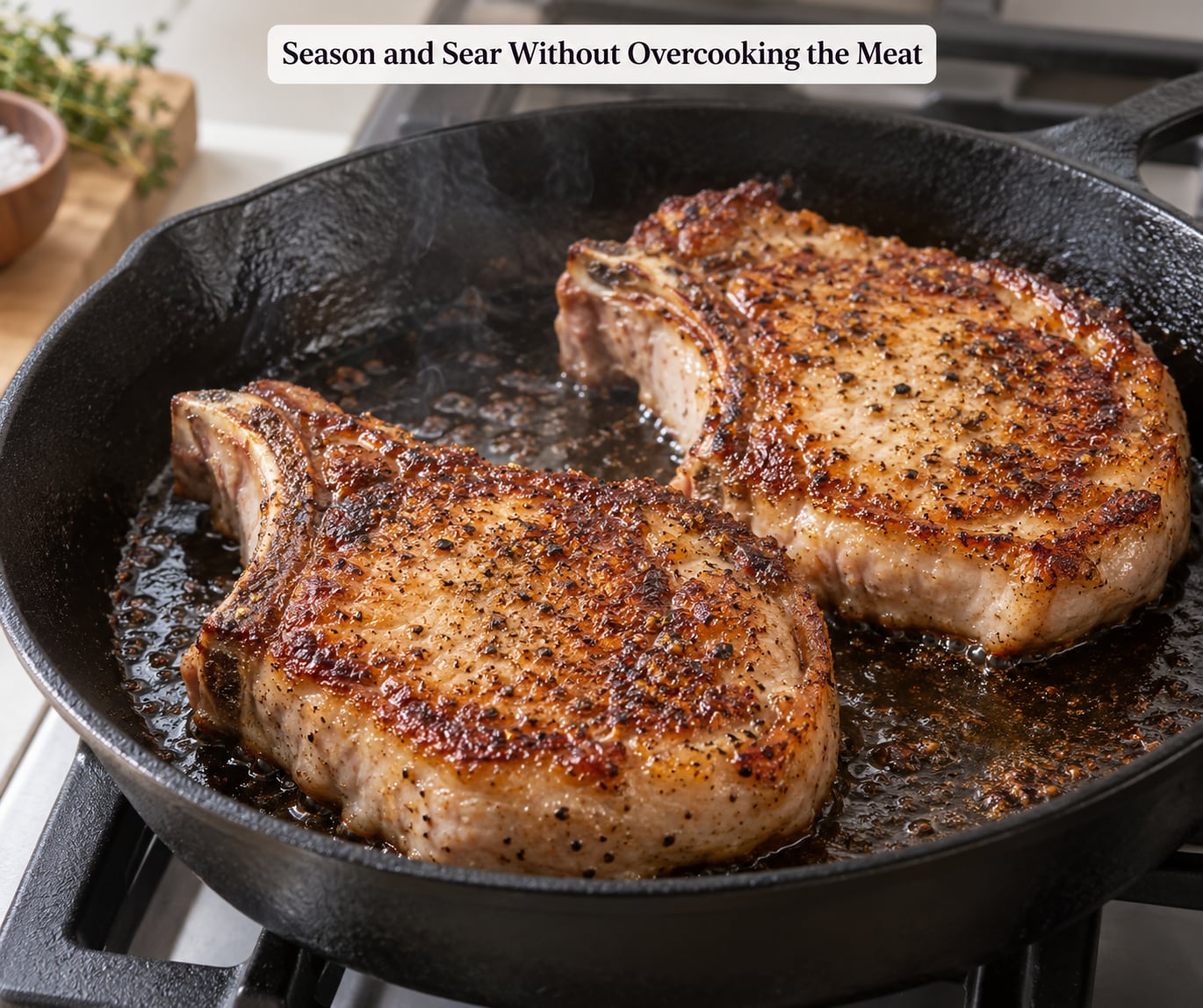 Season and Sear Without Overcooking the Meat
