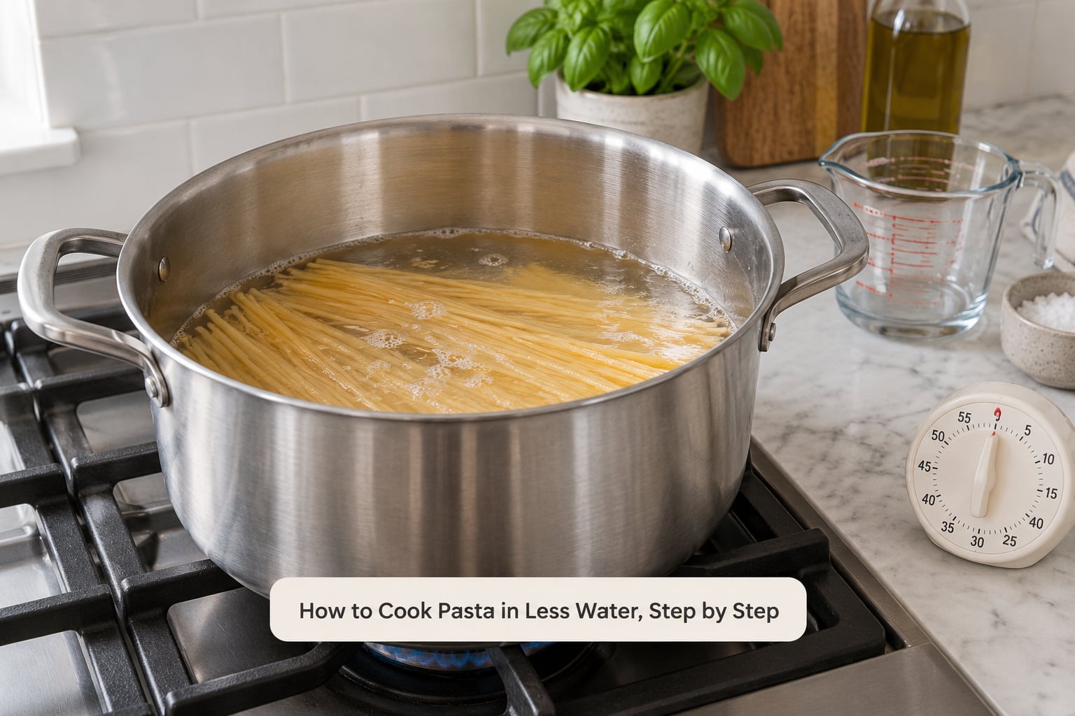 How to Cook Pasta in Less Water, Step by Step