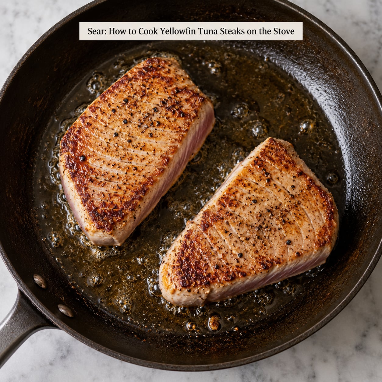 Sear: How to Cook Yellowfin Tuna Steaks on the Stove