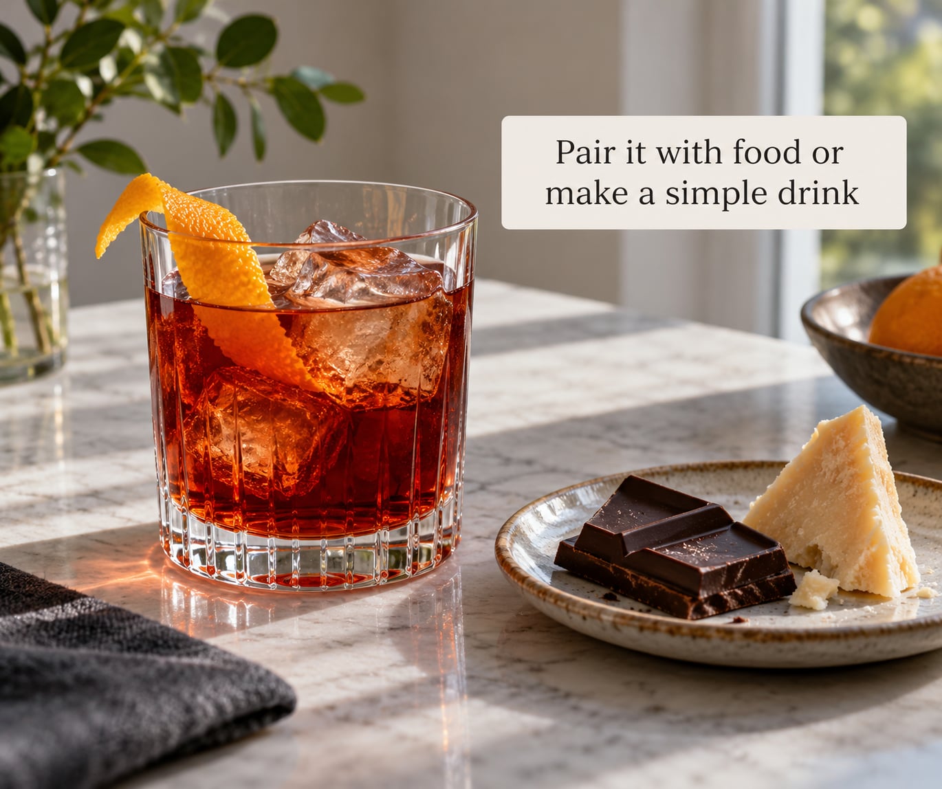 Pair it with food or make a simple drink