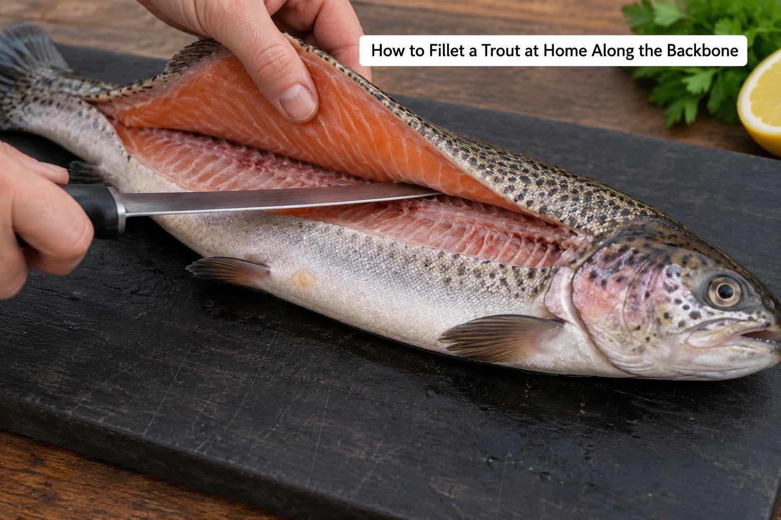 How to Fillet a Trout at Home Along the Backbone