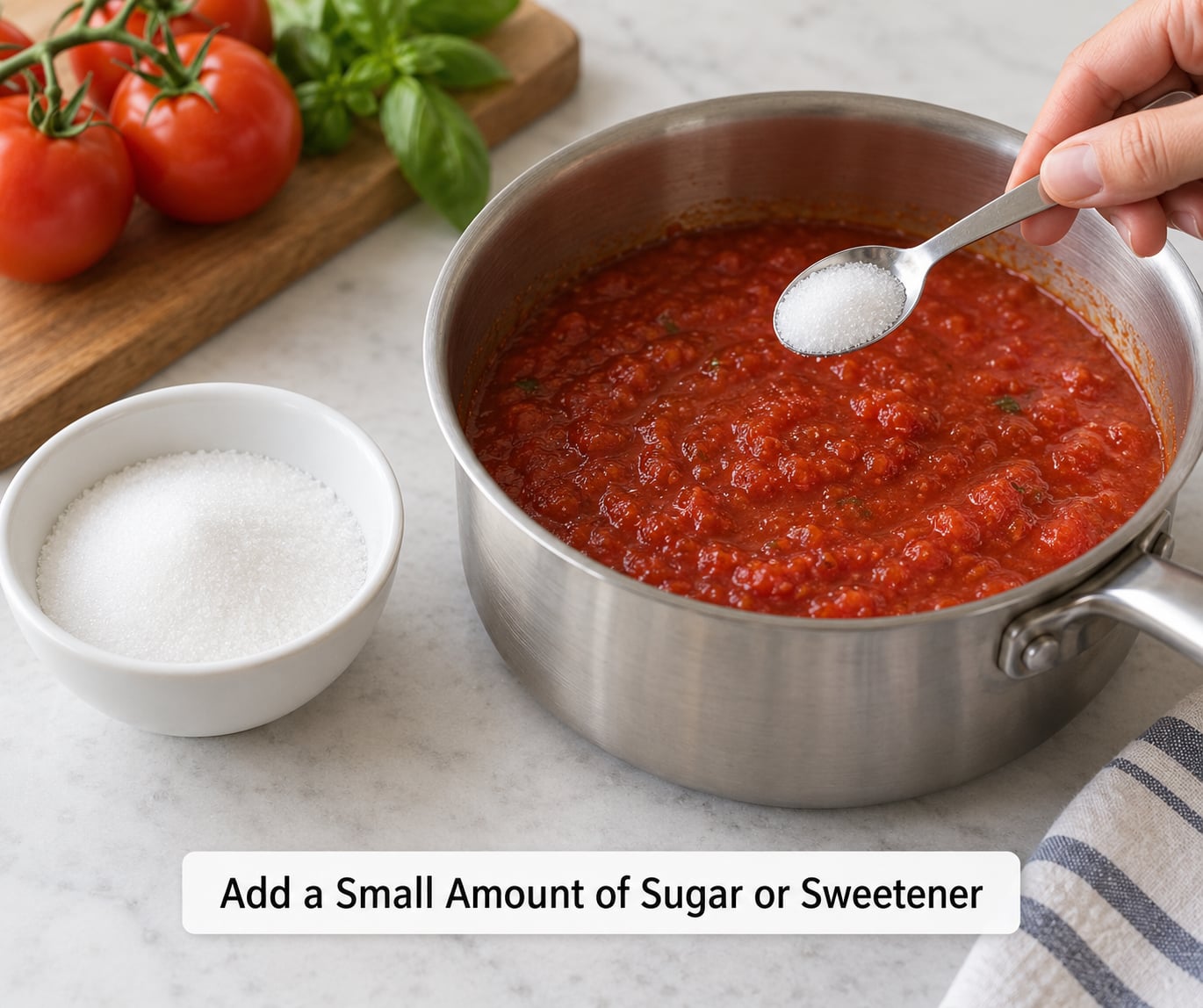 Add a Small Amount of Sugar or Sweetener