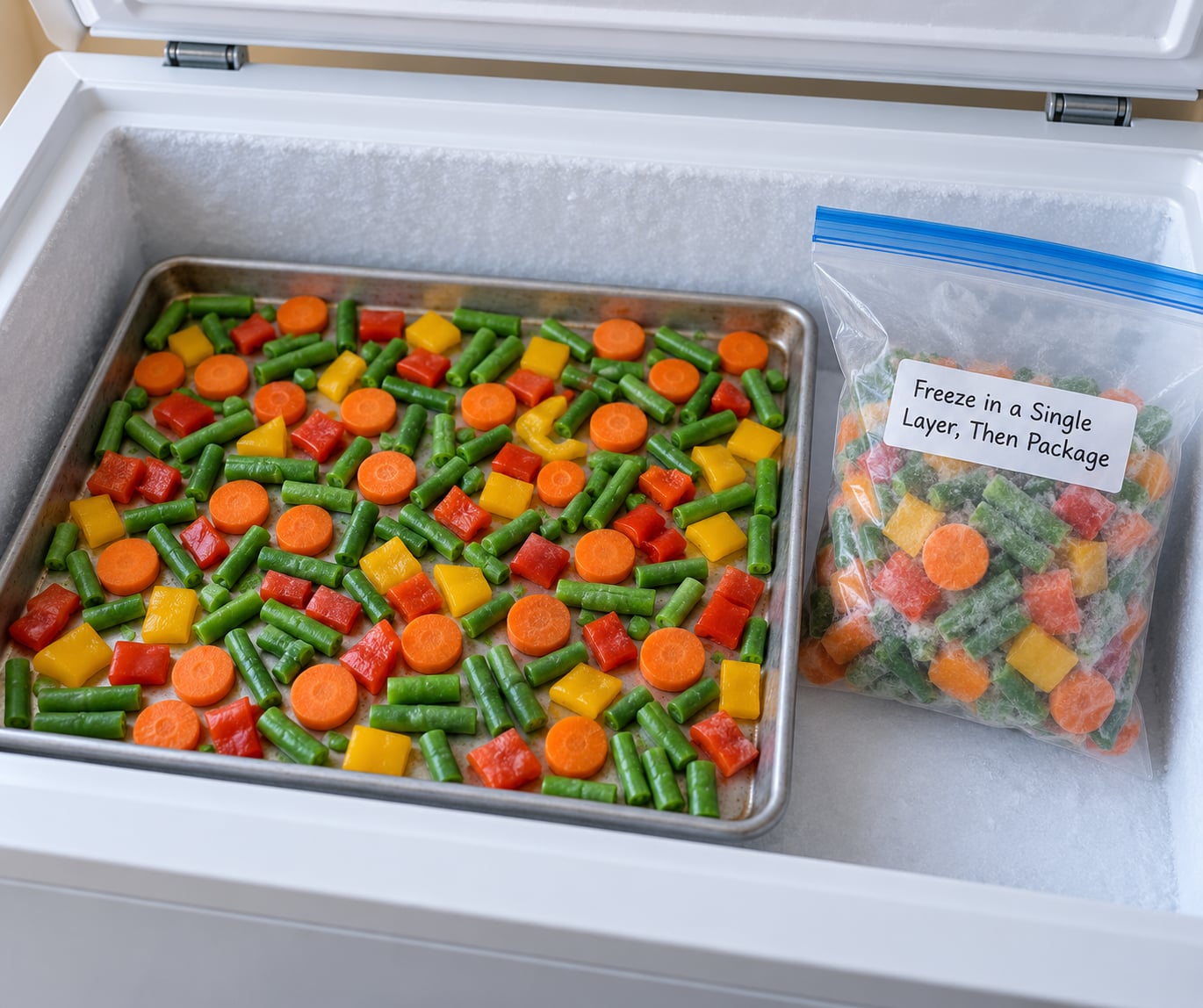 Freeze in a Single Layer, Then Package