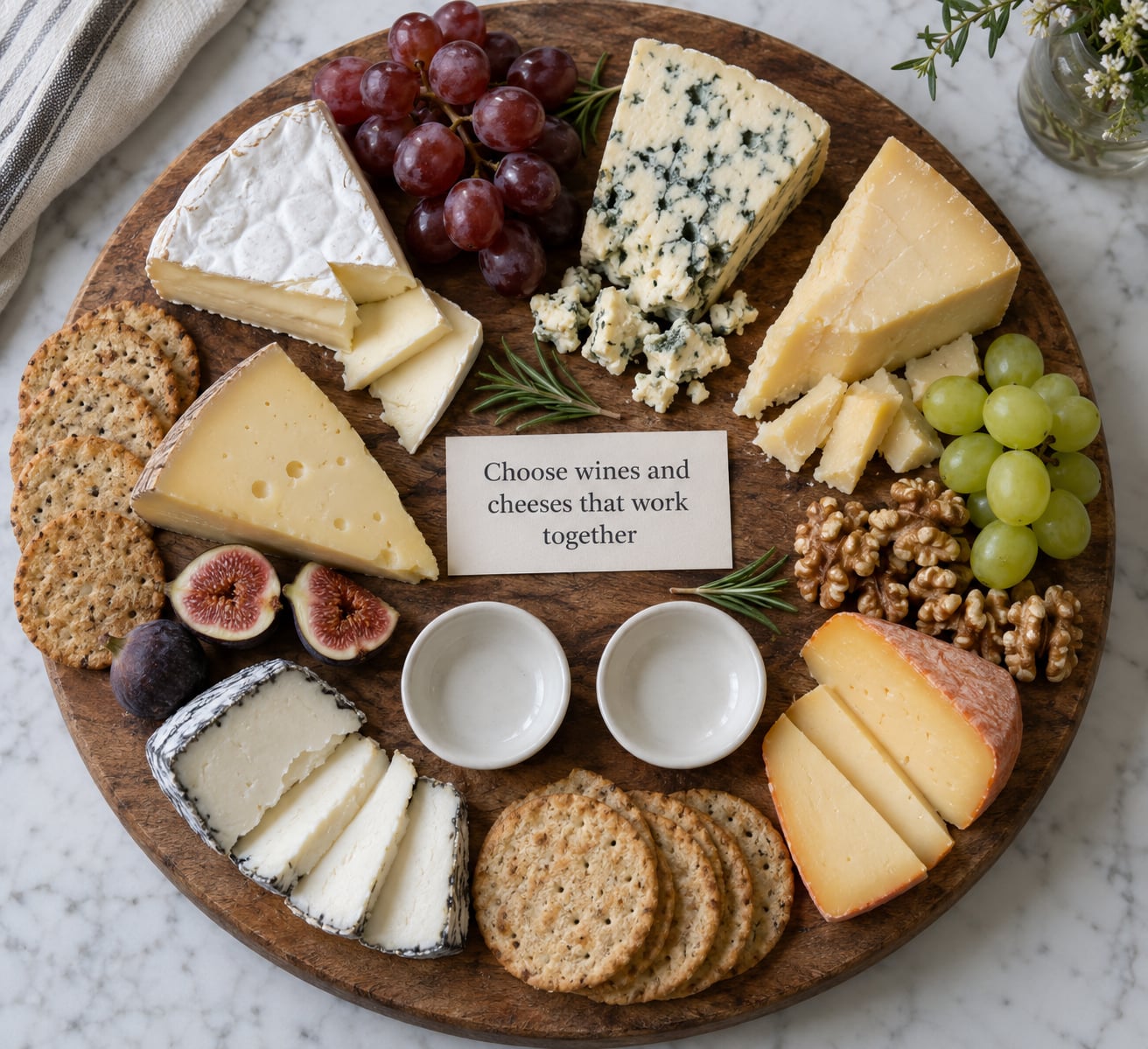 Choose wines and cheeses that work together