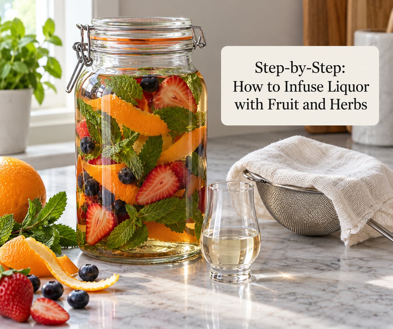 Step-by-Step: How to Infuse Liquor with Fruit and Herbs