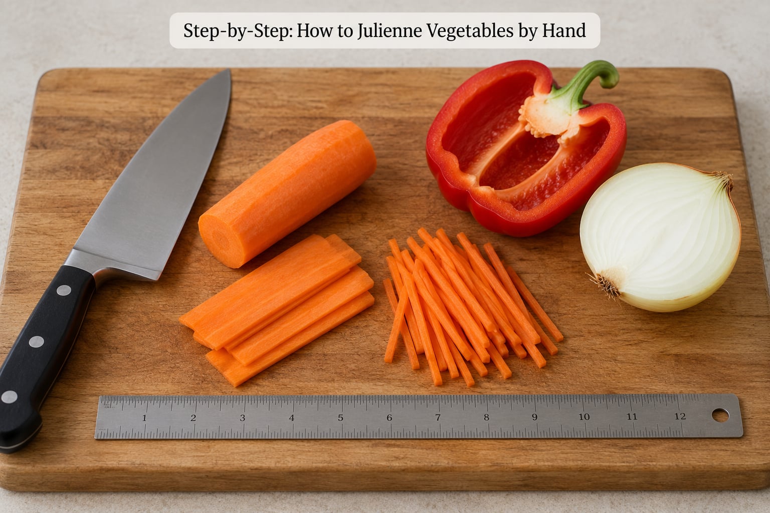 Step-by-Step: How to Julienne Vegetables by Hand