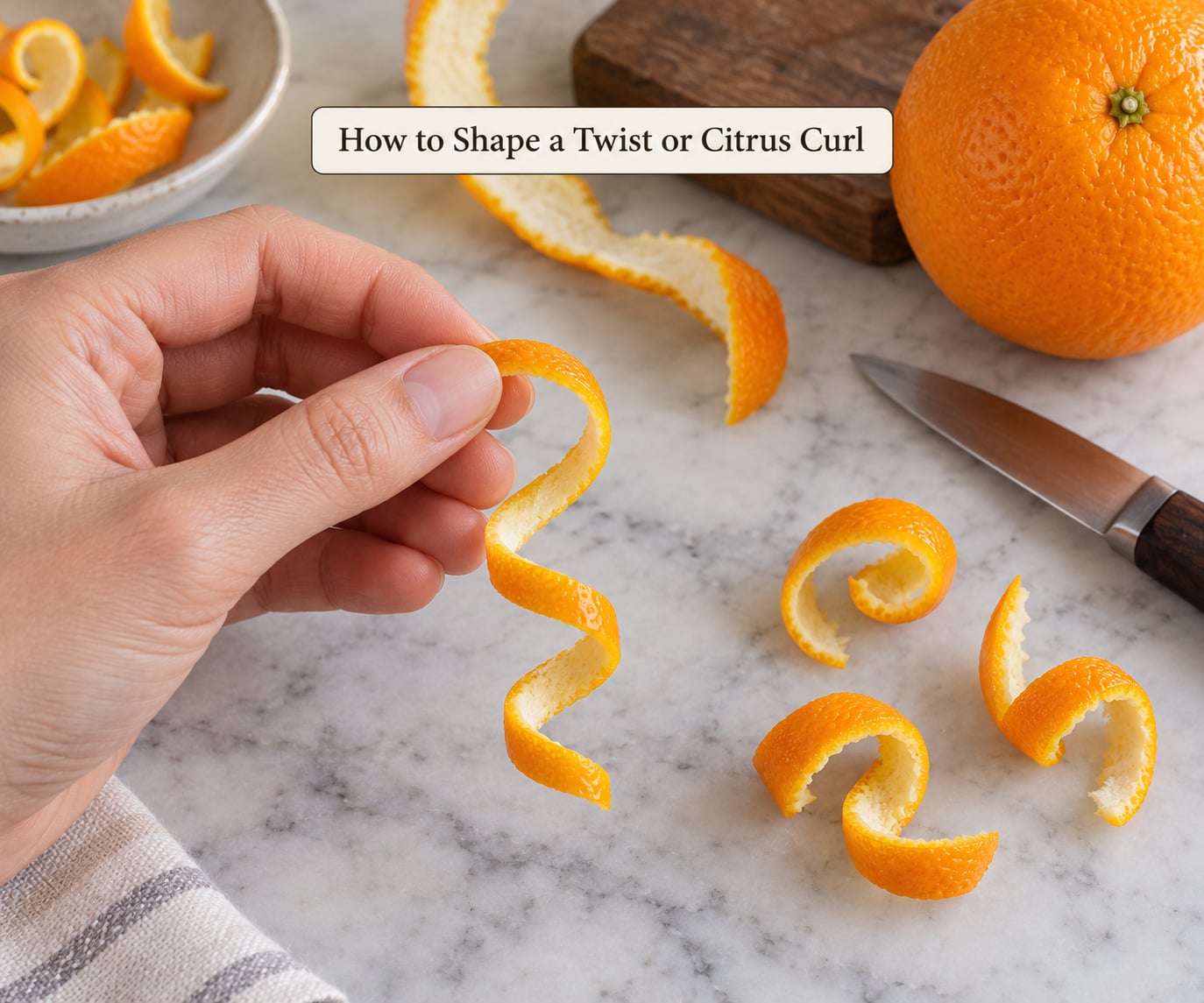 How to Shape a Twist or Citrus Curl