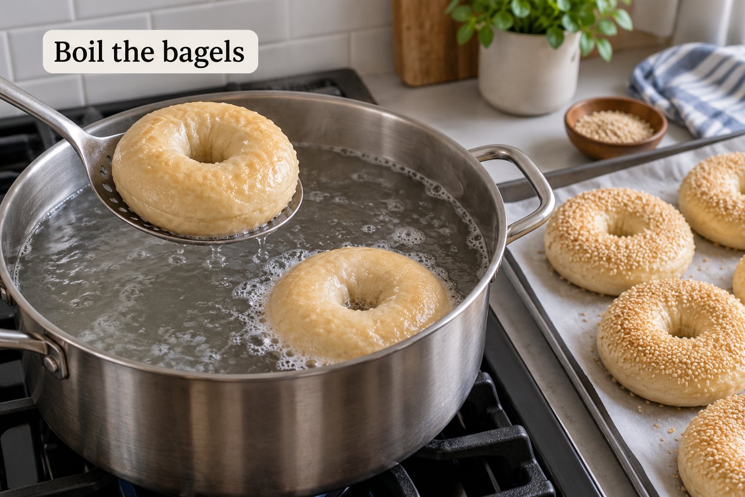 Boil the bagels