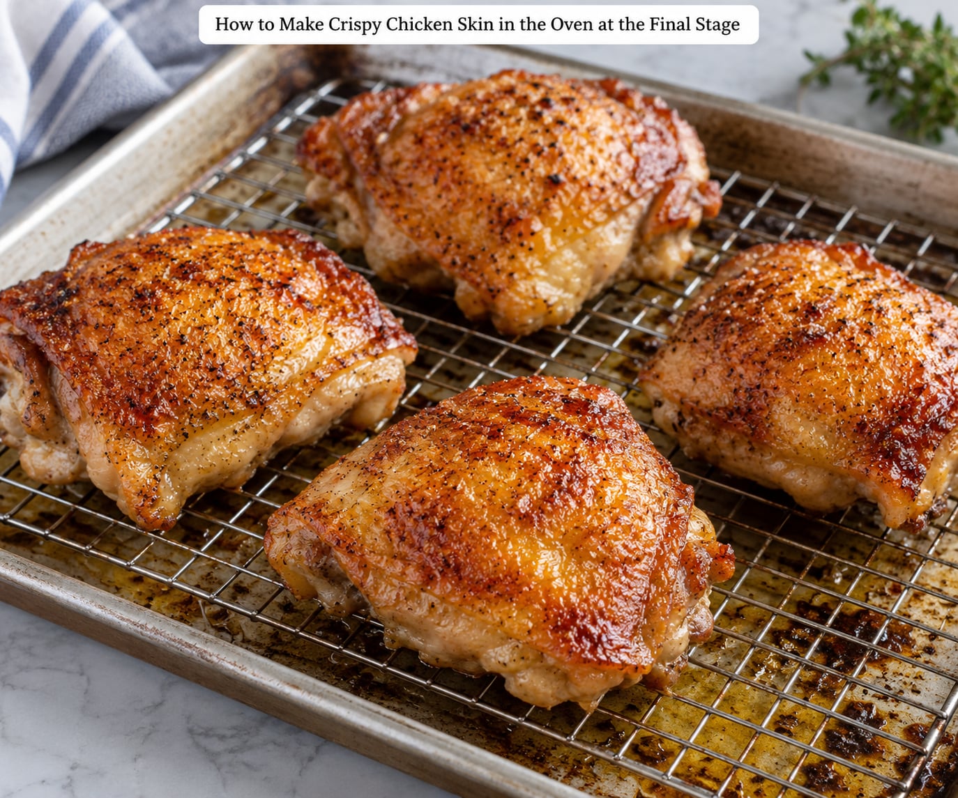 How to Make Crispy Chicken Skin in the Oven at the Final Stage