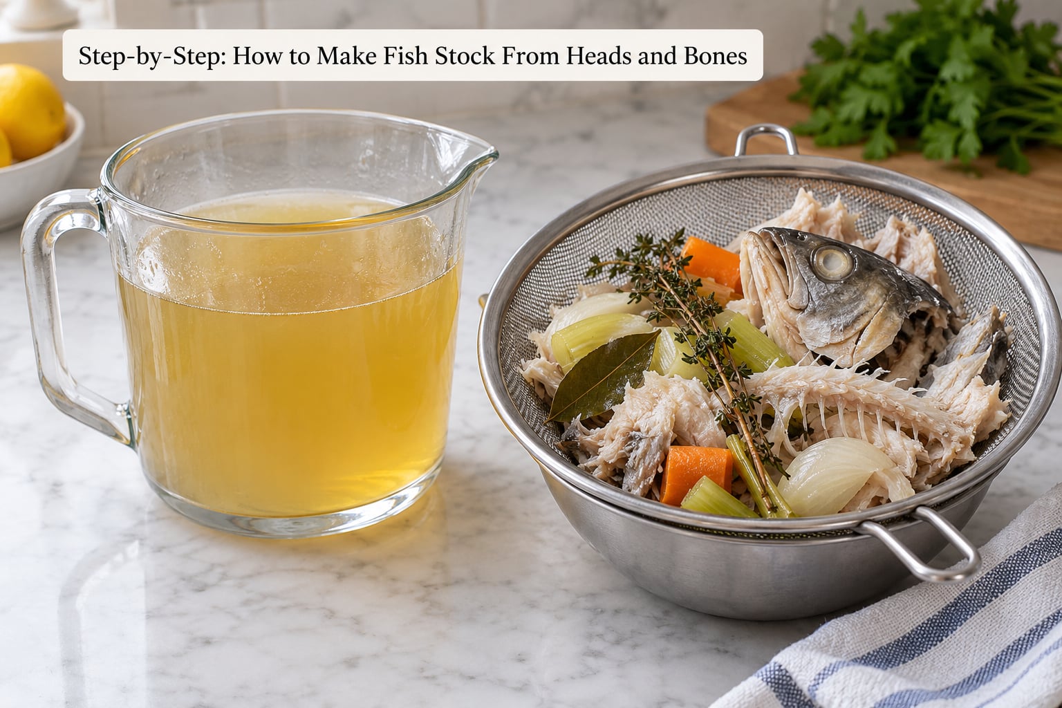Step-by-Step: How to Make Fish Stock From Heads and Bones