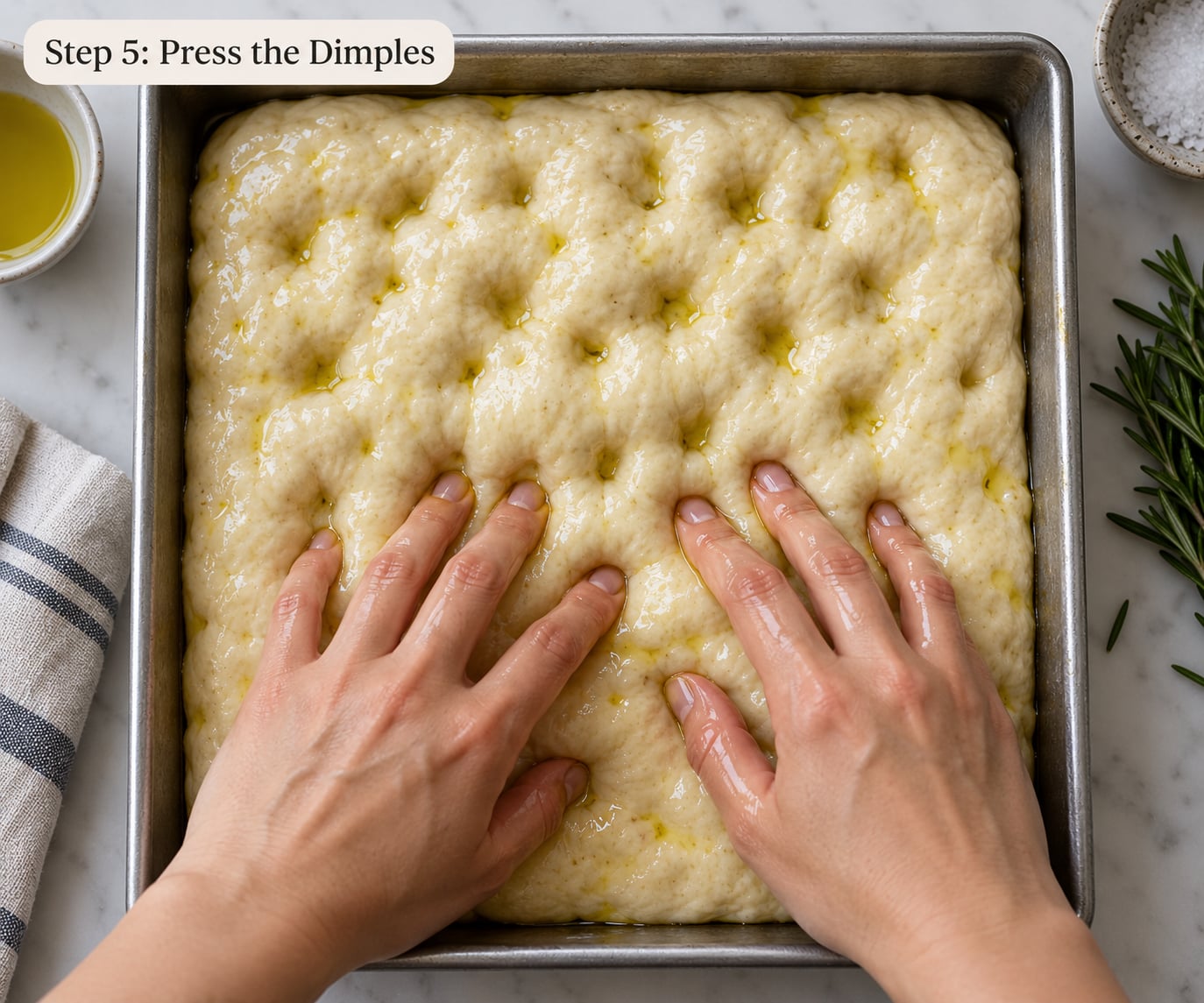 Step 5: Press the Dimples
