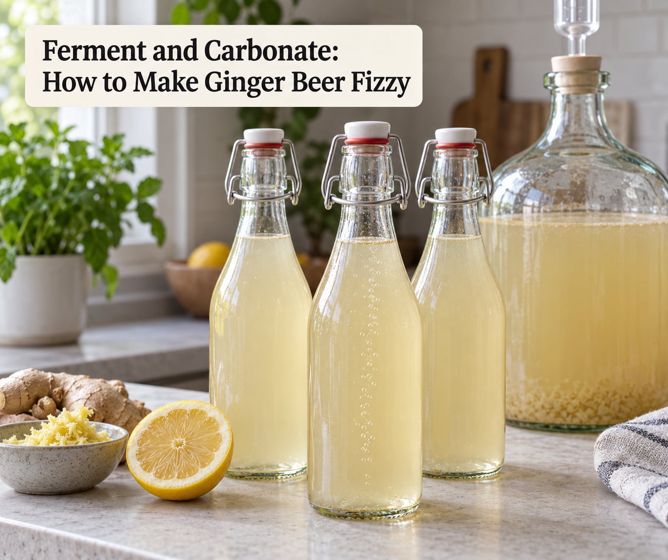 Ferment and Carbonate: How to Make Ginger Beer Fizzy