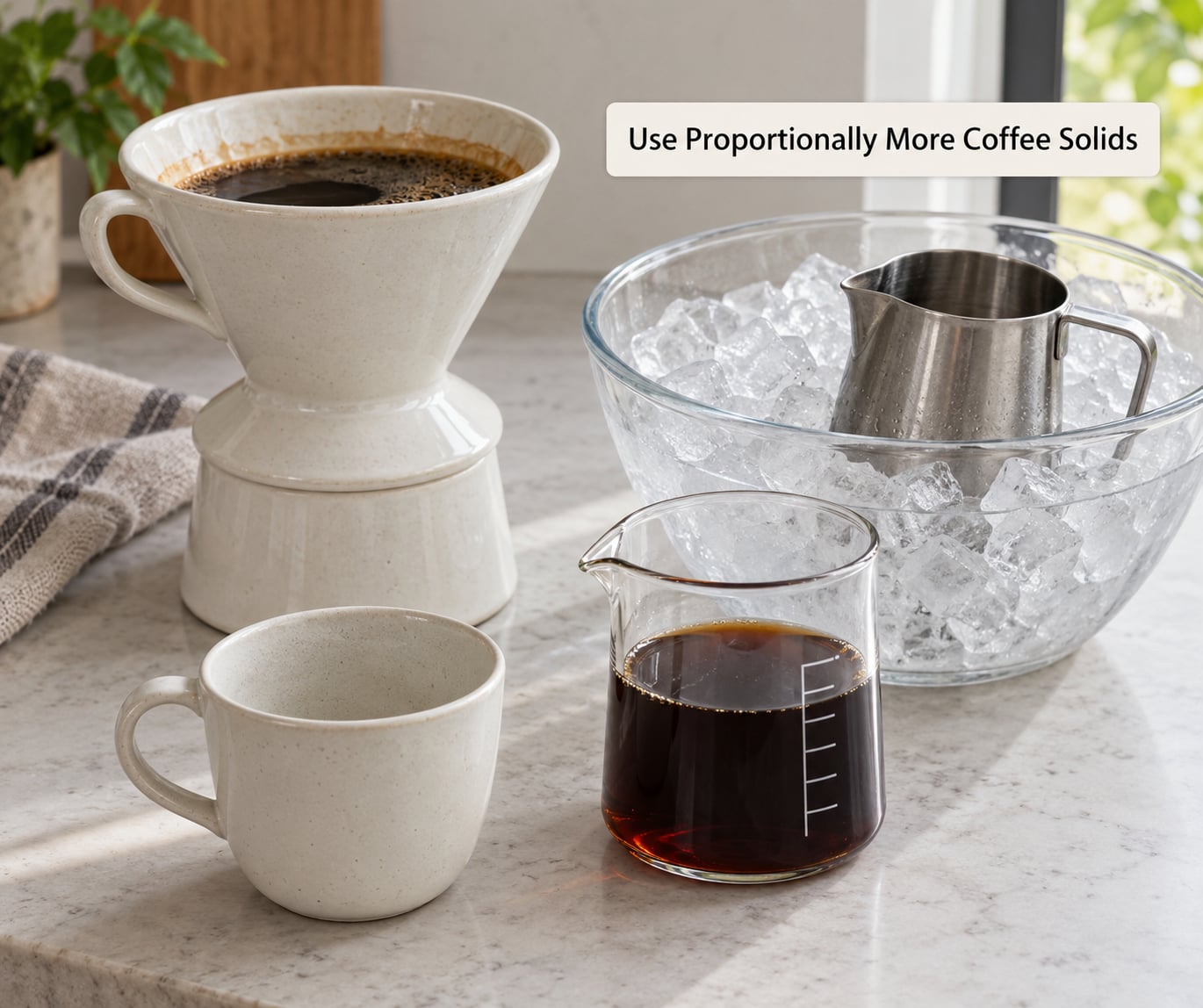 Use Proportionally More Coffee Solids
