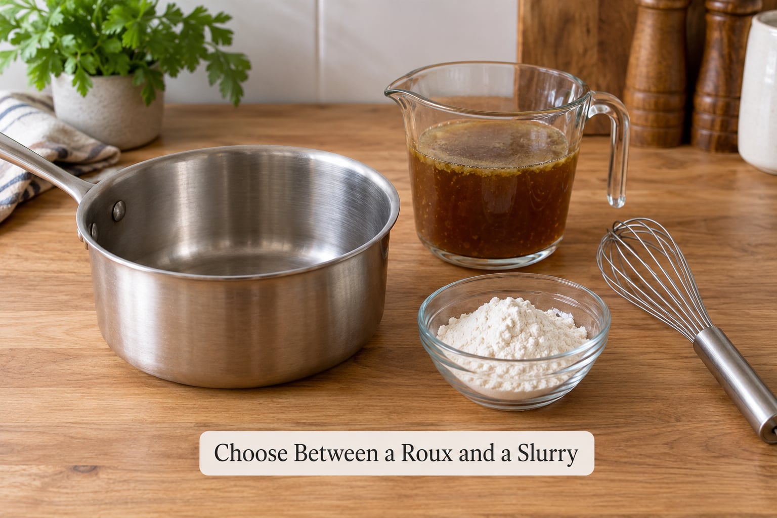 Choose Between a Roux and a Slurry