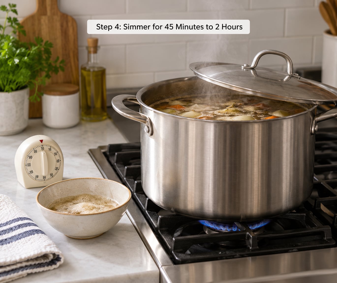 Step 4: Simmer for 45 Minutes to 2 Hours