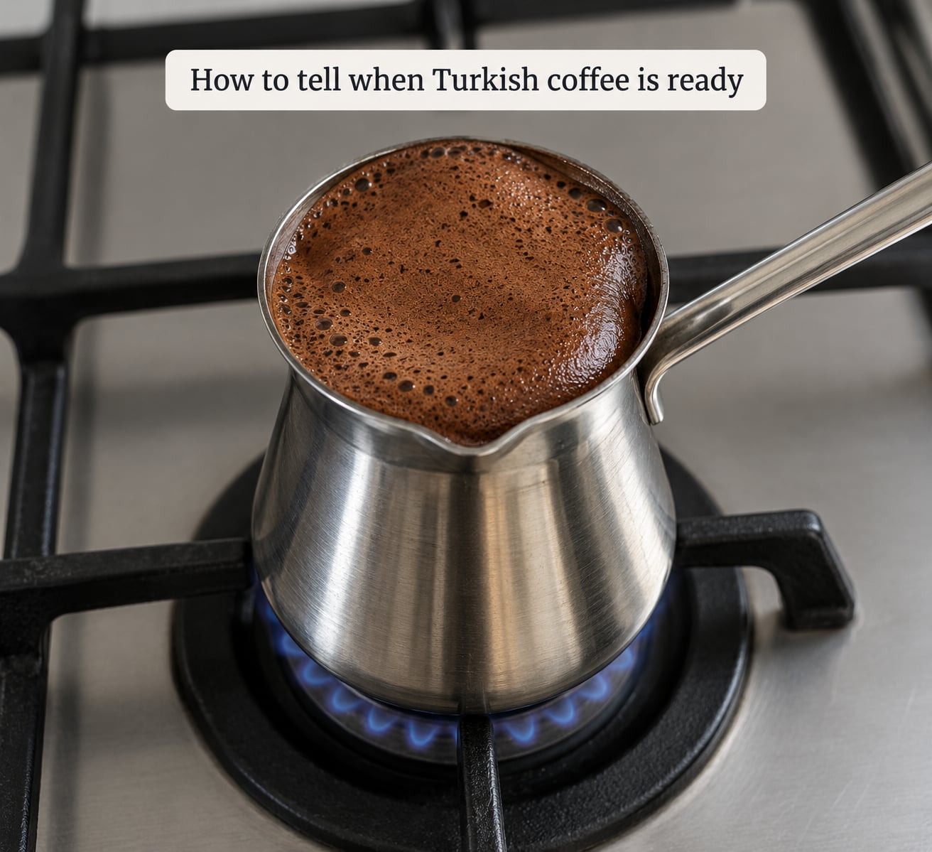How to tell when Turkish coffee is ready