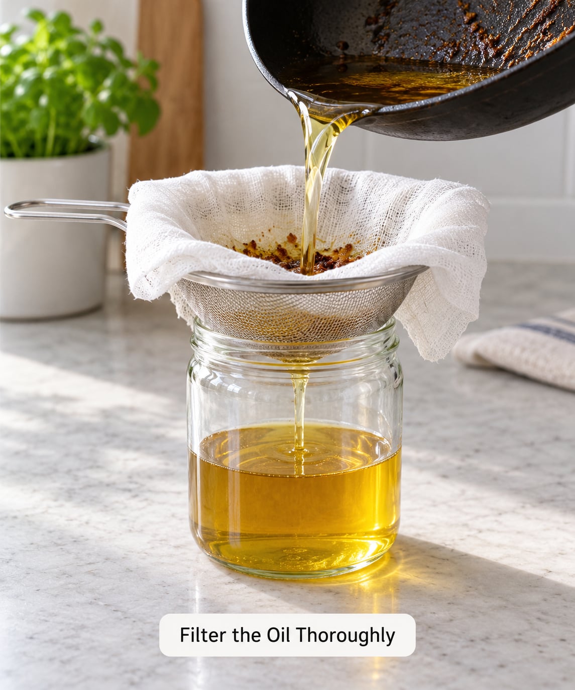 Filter the Oil Thoroughly