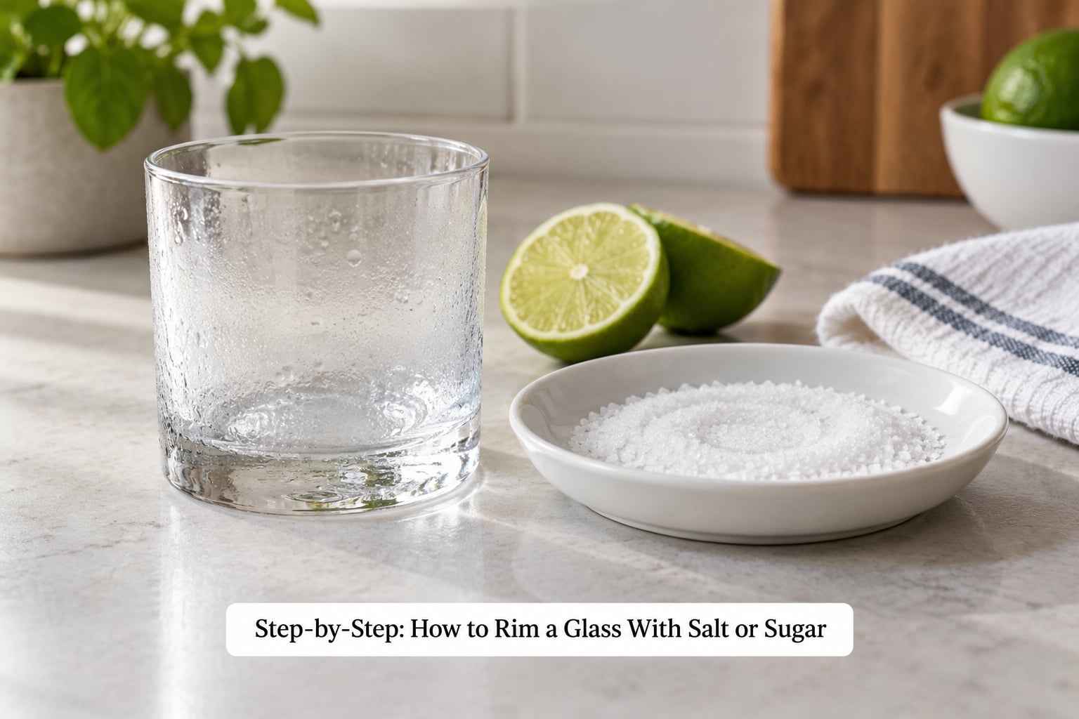 Step-by-Step: How to Rim a Glass With Salt or Sugar