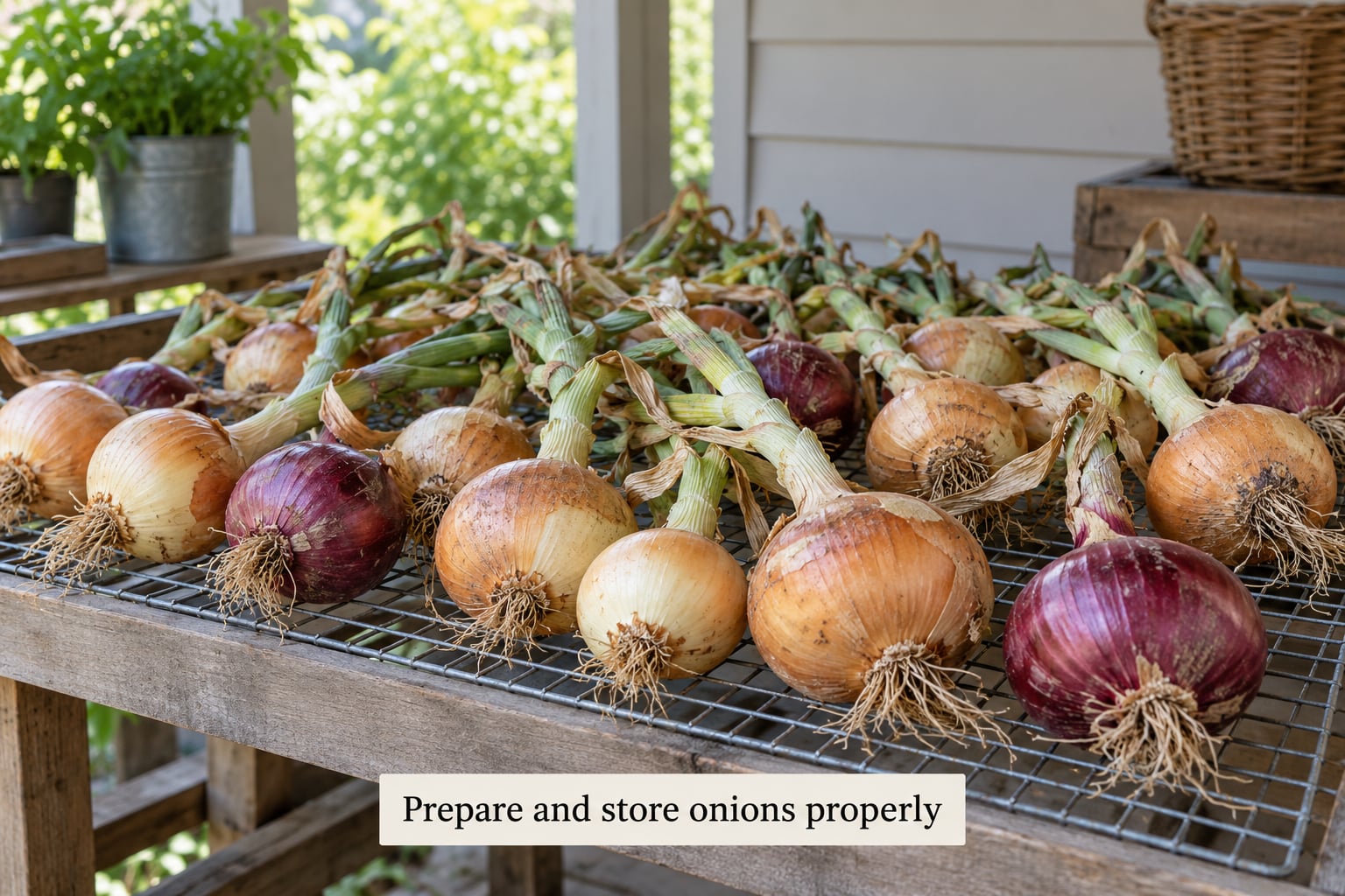 Prepare and store onions properly