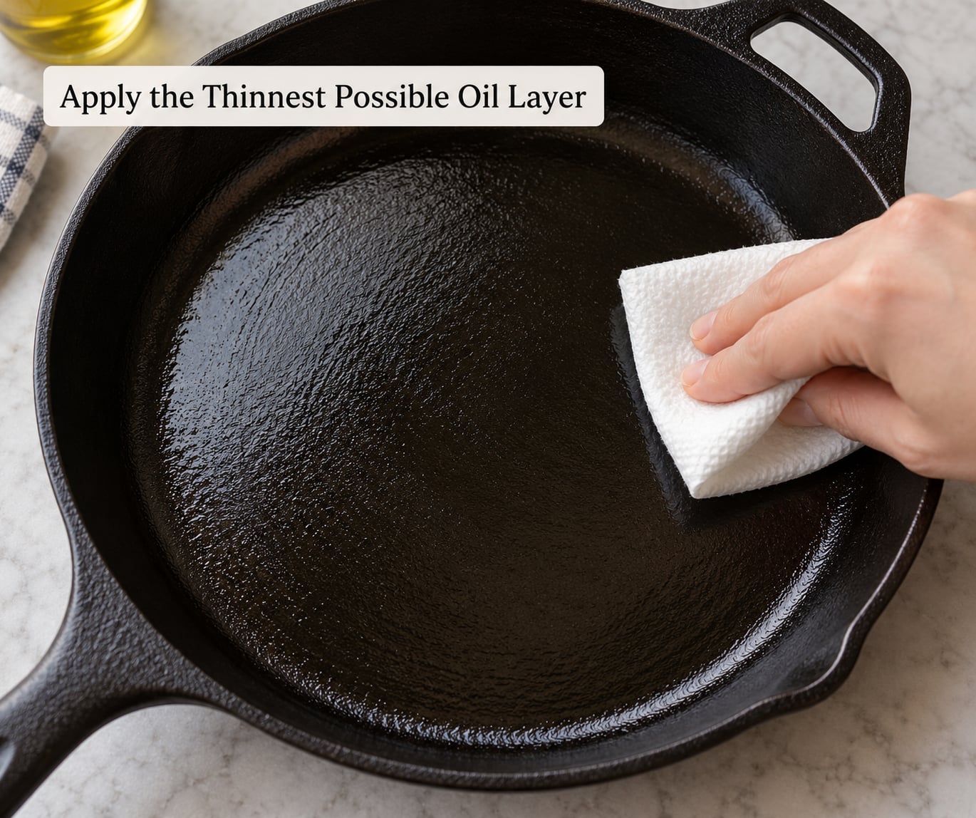 Apply the Thinnest Possible Oil Layer