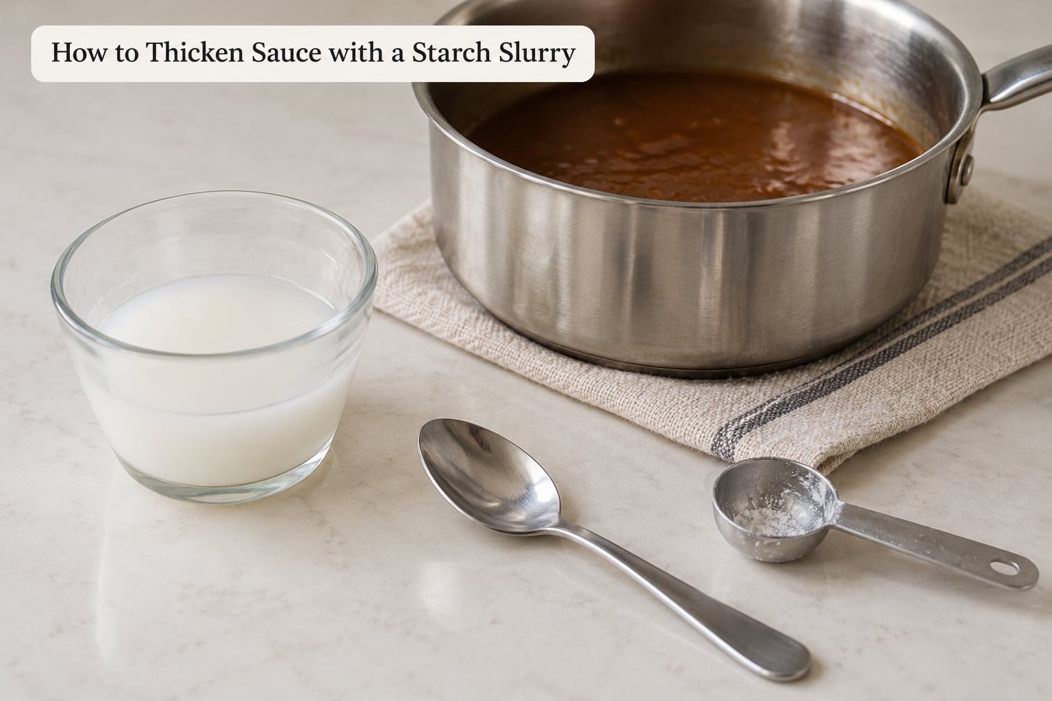 How to Thicken Sauce with a Starch Slurry