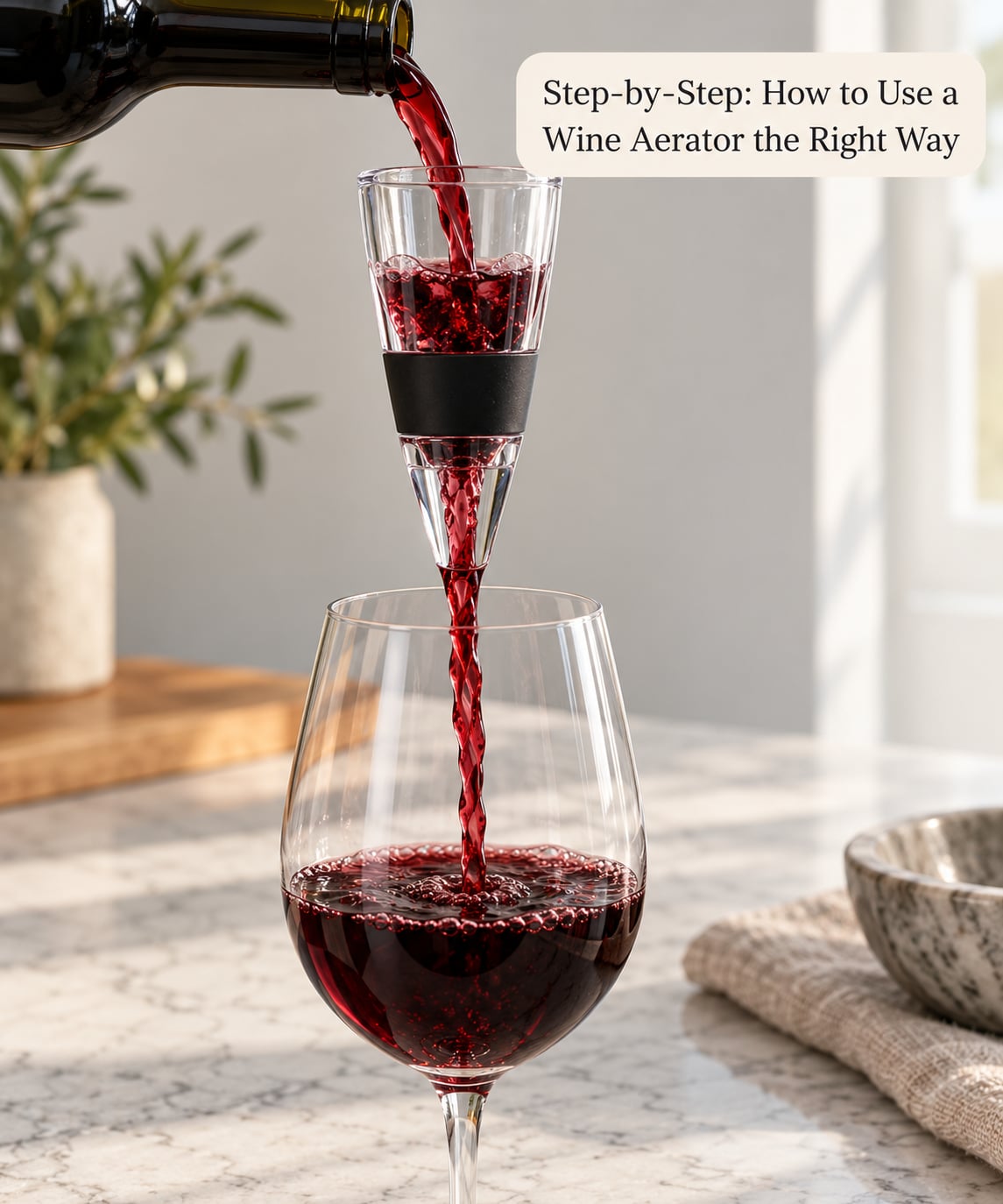 Step-by-Step: How to Use a Wine Aerator the Right Way
