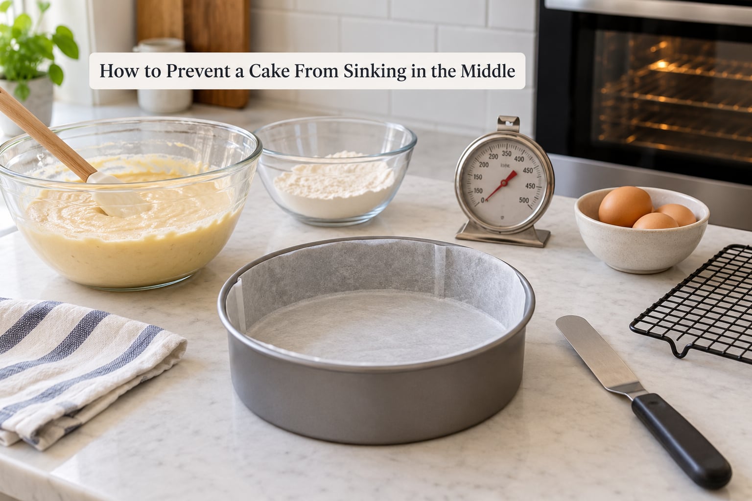 How to Prevent a Cake From Sinking in the Middle